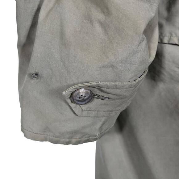 Vintage Polo Ralph Lauren Coat Mens XL Olive Hooded Parka Plaid Wool Cape 90s - Picture 10 of 15